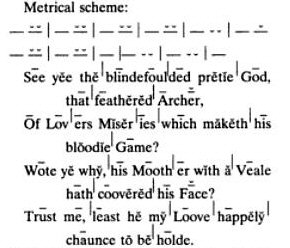 Quantitative Verse (Sample from Spenser Encyclopedia)