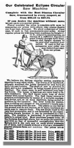 Sears & Roebuck Circular Saw Machine Ad 1897