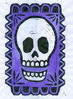 Skull the Purple BlockPrint (Block Print)